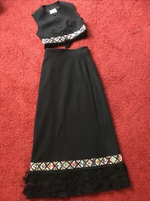 Original 70er Jahre Vintage kleid . Lucie Linden . Western Style Rarität - Bild 1 von 4