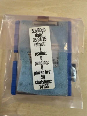 [50 HRS] 80GB iPod Video 5.5 Hard Drive (thick) 0/0 reallocations - Image 1 of 2