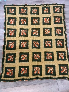 Granny Square Afghan Crochet Throw Blanket 64” X 50” - Picture 1 of 4