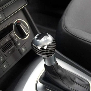 Carbon Fiber Interior Gear Shift Knob Head Caps Cover Trim For Audi Q3 2013-2018 - Picture 1 of 6
