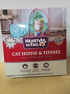 Heart To Tail Cat Play House and Tunnel Pet toy Kitten - Picture 1 of 2