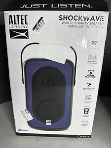 Altec Lansing Shockwave Bluetooth Wireless Speaker w Lighting Effects Black C4 - Picture 1 of 5