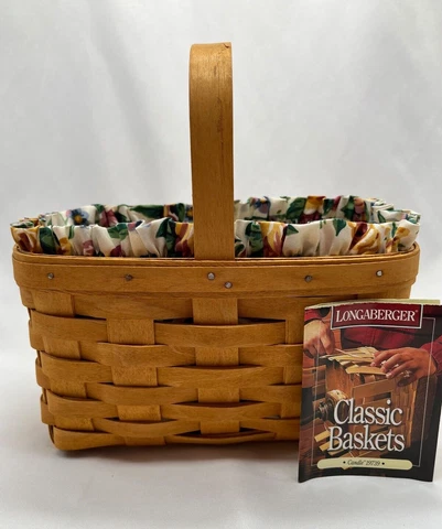 Longaberger 1999 Mother’s Day Candle Basket 19739 Floral Liner Protector Cover