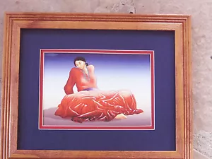 R C Gorman REINA, enmarcado 11 x 14 MATEADO impresión Navajo - Imagen 1 de 2
