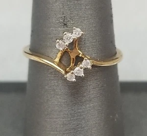 10kt Yellow Gold Diamond Guard/Enhancer Ring - Picture 1 of 5