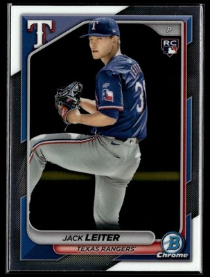2024 Bowman Chrome Base Jack Leiter RC Texas Rangers #70 - Image 1 of 2