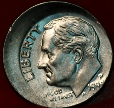 Uncirculated Off Center Error 1999 Philadelphia Mint Clad Roosevelt Dime - Image 1 of 2