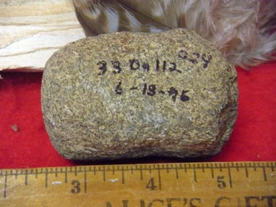 2.78" 3/4 GROOVED GRANITO HAMMERSTONE / CLUB - ADAMS COUNTY OHIO - ROBIN MCABEE Foto 1 de 4