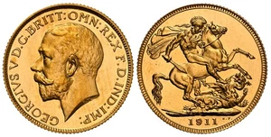 GREAT BRITAIN. George V. 1911 AV Sovereign. NGC PR67. KM 820; S-3996; Fr.-404a - Picture 1 of 1