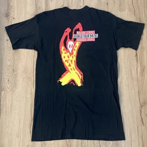 Vintage Rolling Stones T-Shirt Voodoo Lounge Double Sided Concert Rock Tee Large - Picture 1 of 6