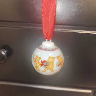 De colección Hutschenreuther Bola de Navidad Adorno 1994 OSOS Alemania Christmas Kugel Foto 1 de 4