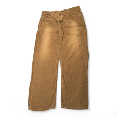 Pantalones Levi's Para Hombre 36x32 Marrón Suelto Pierna Recta Firma Desvanecimiento Sueltos Y2K Foto 1 de 4