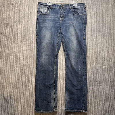 Cowgirl Tuff Jeans Women’s 34x35 Medium Wash Bootcut "Don't Fence Me In" Rodeo - Image 1 of 4