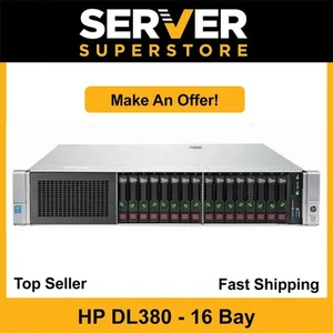 HP ProLiant DL380 G9 Server 2x E5-2640 V4 = 20 Cores P440ar 128GB RAM 2x trays - Picture 1 of 7