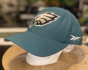 Vintage 90s Philadelphia Eagles Reebok Hat Cap SnapBack NFL Football Green - Bild 1 von 9