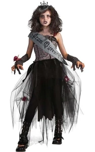VESTIDO ELEGANTE GÓTICO SCARY PROM REINA NIÑA NIÑAS DISFRAZ DE HALLOWEEN - Imagen 1 de 2