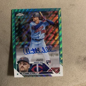 2023 Topps Chrome Matt Wallner #RA-MWA - Aqua Refractor Auto /199 RC Rookie Mint - Picture 1 of 2
