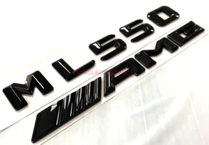 #1 BLACK ML550+AMG FIT MERCEDES ML550 REAR TRUNK EMBLEM BADGE NAMEPLATE - Picture 1 of 2