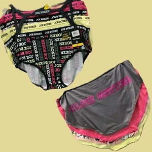 Joe Boxer Plus 1X Assorted Logo Elastic Waistband Tag Free Hipster Panties-5Pk - Picture 1 of 8