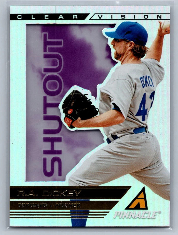 2013 Pinnacle #CV6 R.A. Dickey Clear Vision Pitching Shutout - Image 1 of 2