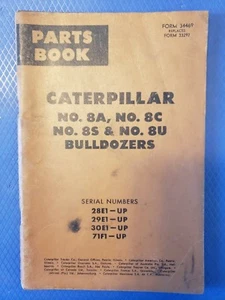 Libro de piezas Caterpillar - excavadoras 8A, 8C, 8S, 8U - 1963 - Imagen 1 de 8