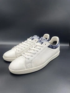 Zapatillas Louis Vuitton Luxemburgo Cuero Blanco Monograma Eclipse Talla US 10 - Imagen 1 de 20