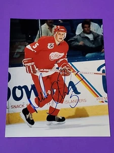 NICKLAS LIDSTROM HOCKEY NHL AUTOGRAPH 8x10 PHOTO DETROIT RED WINGS - Picture 1 of 3