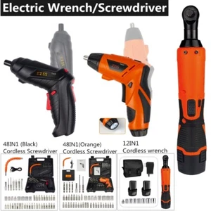 Cordless Electric Ratchet Wrench/Screwdriver Power Tool with Battery & Charger - Picture 1 of 48