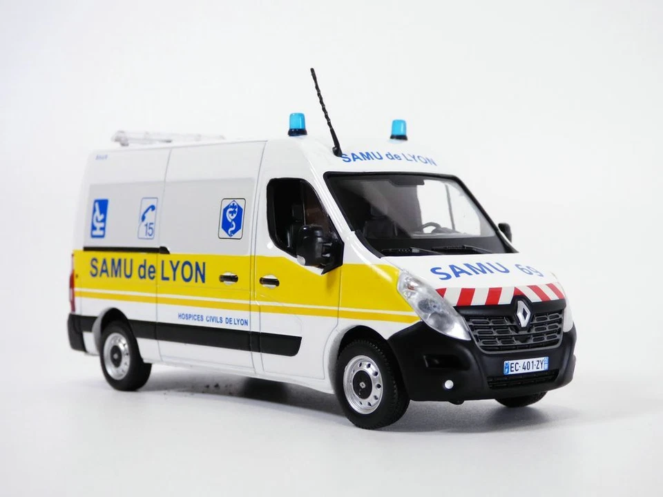 Norev 518790 Renault - Master Van Samu de Lyon Ambulance 2014 - White Yellow - 1