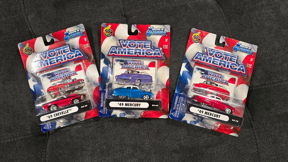 Vintage Muscle Machines Assorted Vote America lot of 3 Cars: Diecast NEW  - Image 1 of 1