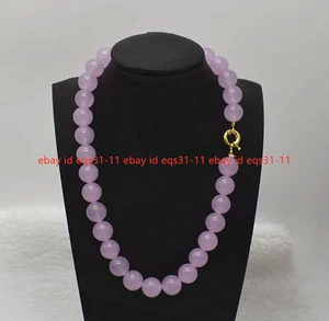 6/8/10/12/14mm Natural  Purple Alexandrite Round Gemstone Beads Necklace18'' - Picture 1 of 12