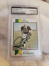 Jim Otto Autograph Psa Dna Certfied Card #461 excellent condition 
