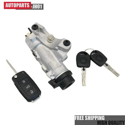 For Audi 01-03 S8 Ignition Lock Cylinder Assembly With Key Shells 4B0905851P Foto 1 de 4