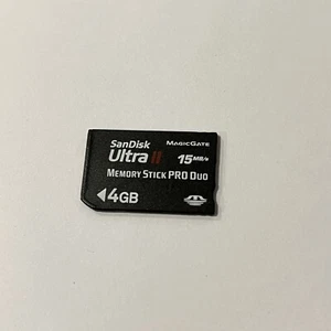 4GB 15mb/s SanDisk Ultra II Pro Duo Memory Stick Card Sony Camera / PSP - Picture 1 of 2