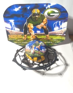 GREEN BAY PACKERS NFL MINI BASKETBALL HOOP + STUFFED SOFT BALL SET - Picture 1 of 6
