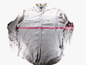 Men's Polo Ralph Lauren Long Sleeve Brown White Check Dress Shirt Size 17 36/37" - Picture 1 of 9