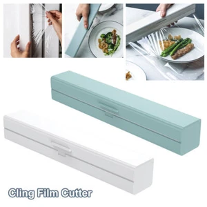 Kitchen Foil Food Plastic Wrap Hold Cling Film Dispenser Holder Cutter Food Wrap - Picture 1 of 16