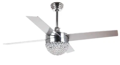 Parrot Uncle - Dreyer 48" Indoor Chrome Downrod Crystal Ceiling Fan  F6223110V - Image 1 of 4