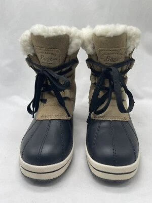 Botas Bass Arctic Imitación Piel de Oveja Cuero Tostado Talla 6 M Pato Impermeables Usadas en Excelente Condición Foto 1 de 4