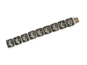 Pulsera de plata - Siam - Niello con bailarinas del templo - plata de ley 925 - Imagen 1 de 8