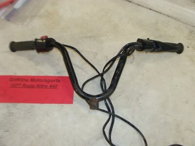1977 RUPP NITRO 440 340 bars handlebar brake lever switch thumb throttle grips - Image 1 of 4