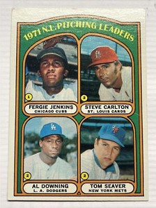 1972 Topps Baseball #93 - 1971 N. L. Pitching Leaders SEAVER CARLTON JENKINS HOF
