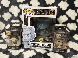Game Of Thrones Pop Figure Bundle Pocket Keychain Viserion Jon Snow Night King - Picture 1 of 6