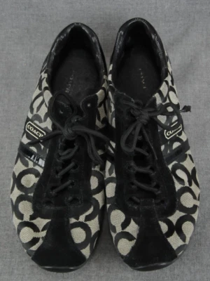Zapatillas deportivas Coach para mujer Kathleen gris negro estampado de firma Q511 talla 9,5 M Foto 1 de 4