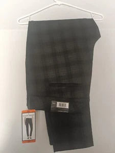 Hilary Radley XXL Charcoal Combo Stretch Plaid Pants - Picture 1 of 4