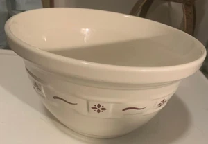 Longaberger Gewebt Traditionen Große 10" Rührschüssel Creme Traditionell Rot USA - Bild 1 von 4