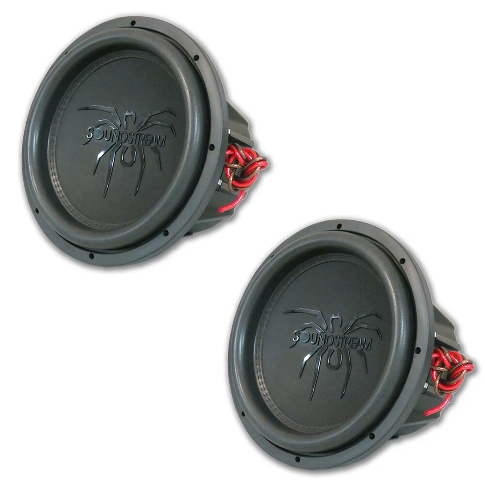 2 X Soundstream T5.124 12" Tarantula Series Car Audio Dual 4-ohm Subwoofer 1000w - Image 1 of 1