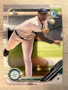 QTY: 2019 Bowman Draft Chrome Isaiah Campbell ( Mariners ) 1st Rookie #BDC-11