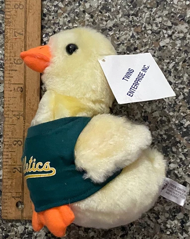 New Twins Enterprise MLB Oakland A’s Yellow Duck 8” Beanie Baby Plush Toy NWT Cover