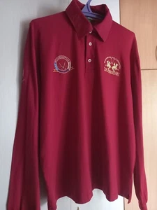 La Martina Bridgehampton New York Polo Club rotes Langarm Poloshirt Gr. XL - Bild 1 von 12